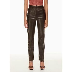 *NWT* Aritzia Wilfred ‘The Melina’ Vegan Leather High Rise Pants